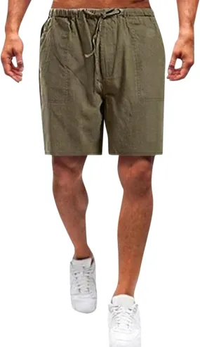 Athletic Shorts for Men Loose Waist with Pockets Waist Elastic Casual Drawstring Men's Pants Workout Shorts Men
