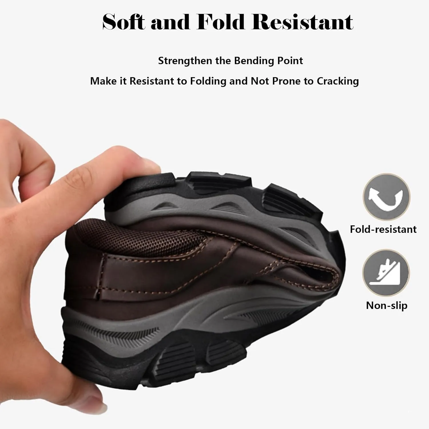 bumuam Men's Waterproof Hiking Shoes, Lightweight Breathable Casual Sneaker, Slip on Outdoor Non-Slip Shoes, Loafers with Arch Support