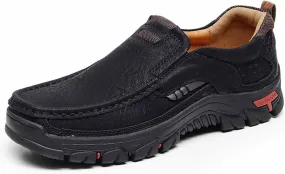 Caipcmall Mens Orthopedic Shoes, Men's Platform Lace Up Arch Support Slip On Loafers, Men's Waterproof Walking Sneakers