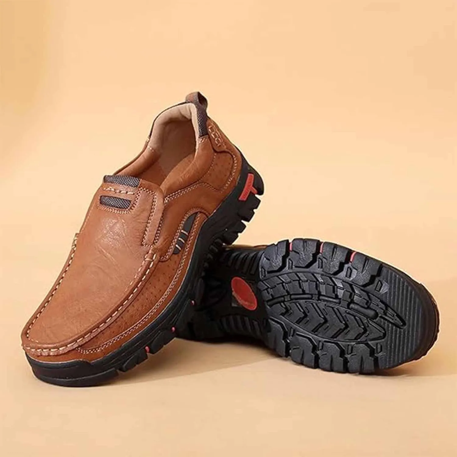 Caipcmall Mens Orthopedic Shoes, Men's Platform Lace Up Arch Support Slip On Loafers, Men's Waterproof Walking Sneakers
