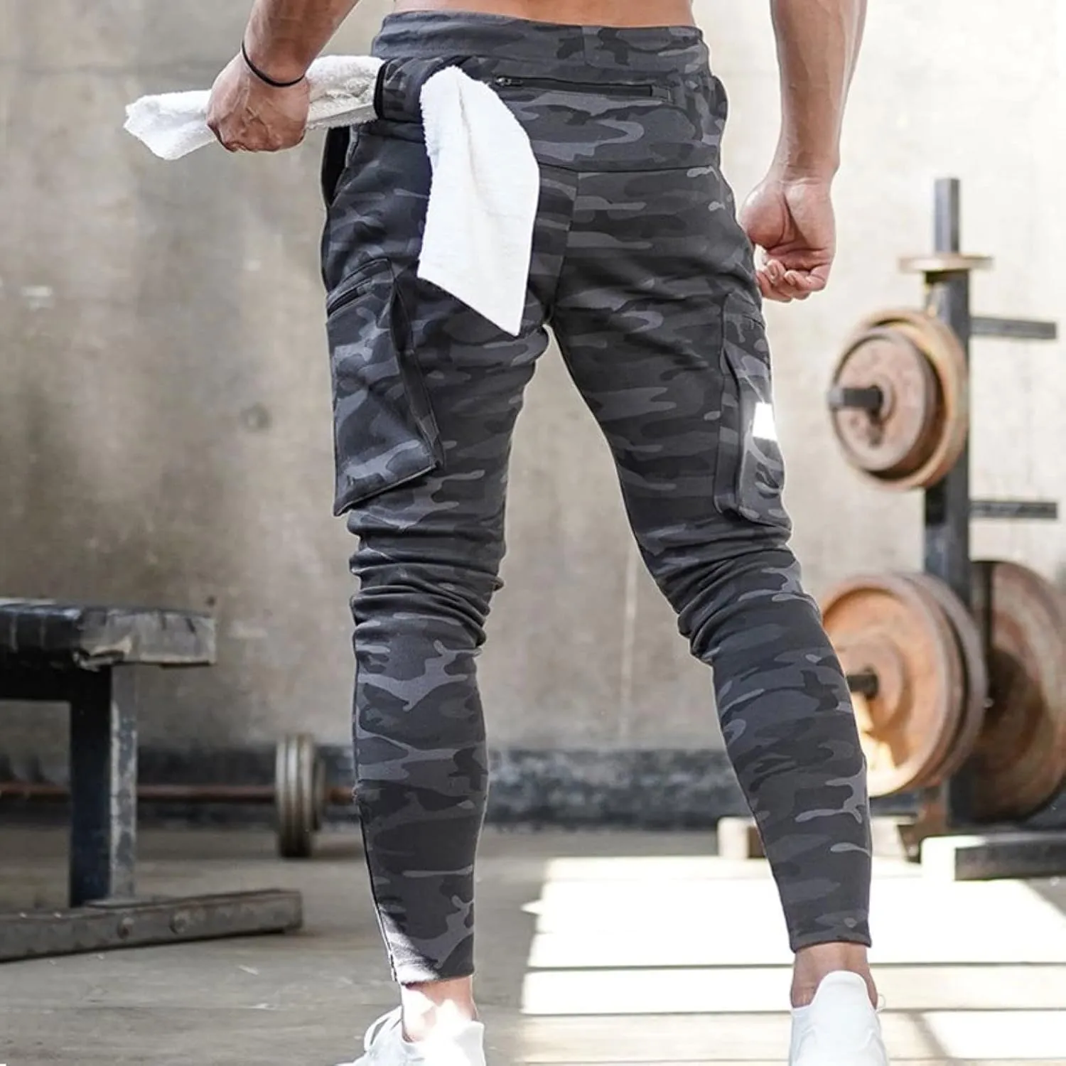 Cargo Pants for Men Relaxed Fit Running Workout Sweatpants Tapered Athletic Track Pants with Pockets Pants for Men
