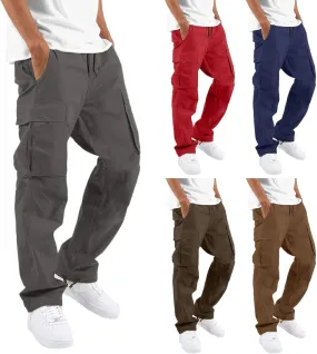 Cargo Pants for Men Relaxed Fit Trouser Baggy Jogger Pants Pockets Men's Pants Mens Active Athletic Sweatpants Fleece