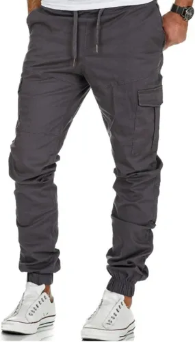 Cargo Pants for Men,Casual Joggers Tapered Pants Cotton Slim Fit Work Pants for Men Chino Pants with Pockets