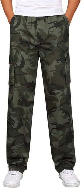 Cargo Pants for Men,Mens Outdoor Sweatpants Lightweight Tactical Pant Hiking Jogger Classic Fit Multi Pockets