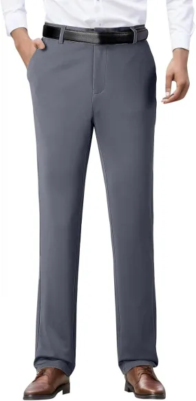 Dress Pants for Men's,Fashion Print Slim Fit Business Work Suit Pants Straight Leg Slacks Suit Trousers