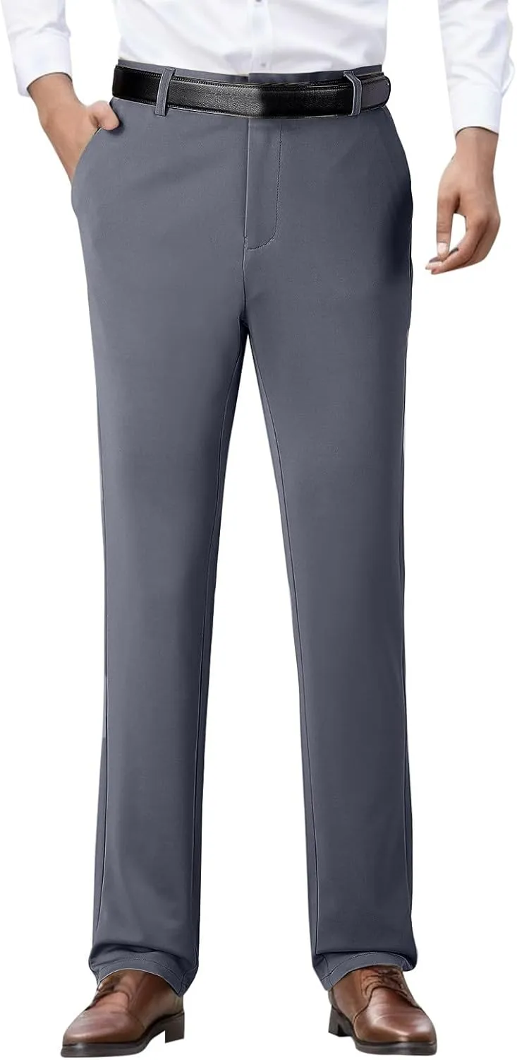 Dress Pants for Men's,Fashion Print Slim Fit Business Work Suit Pants Straight Leg Slacks Suit Trousers