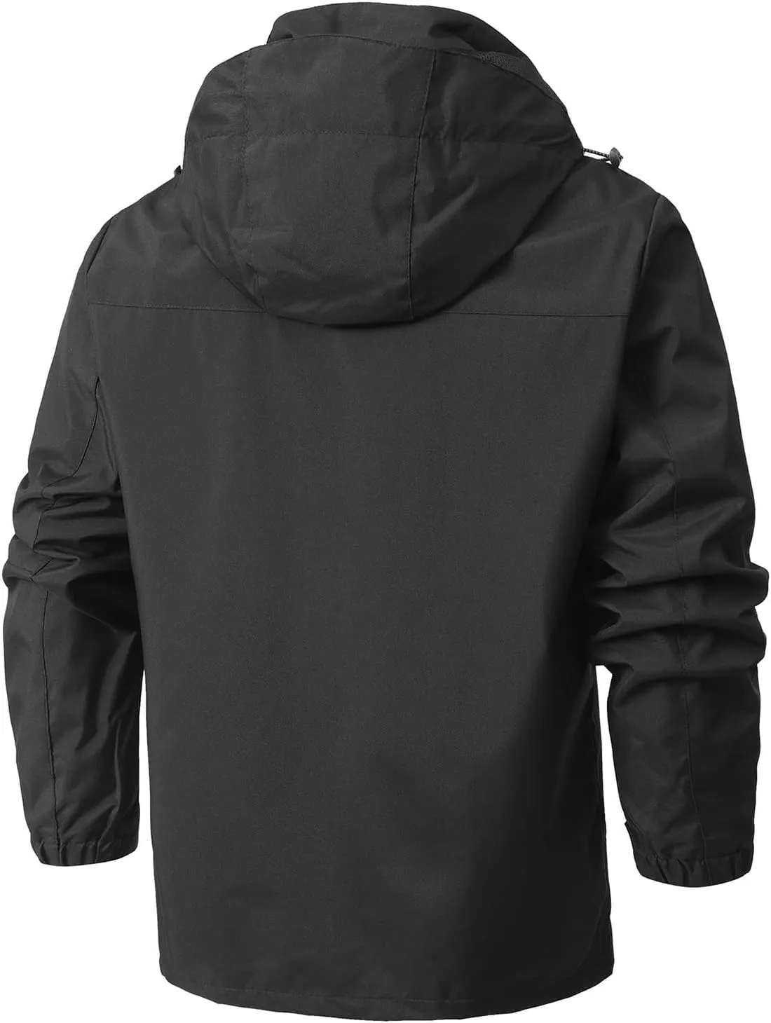 evzosrz Mens Windbreaker Jackets Lightweight Waterproof Hooded Shell Jacket Long Sleeve Rain Coat Outdoor Hiking Sports Coats
