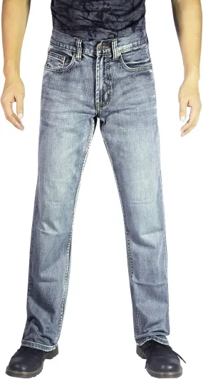 Flypaper Mens Fashion Bootcut Blue Jeans Regular Fit Mens Work Pants