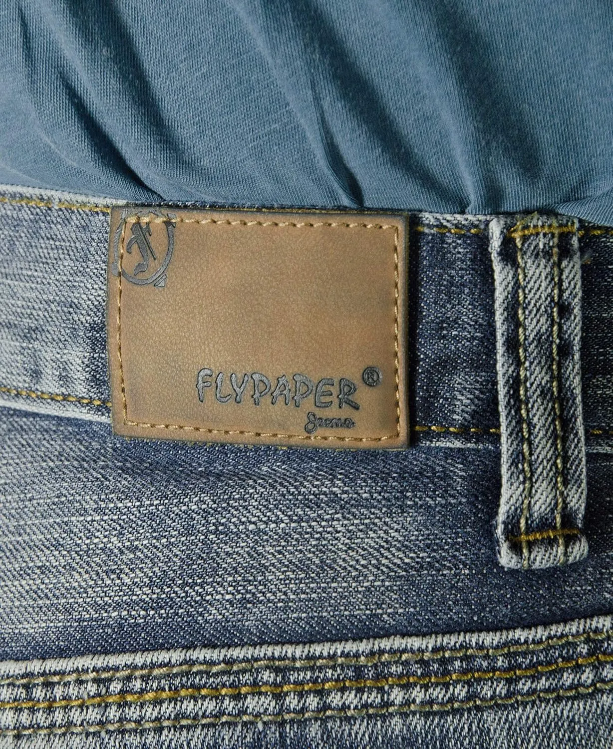 Flypaper Mens Fashion Bootcut Blue Jeans Regular Fit Mens Work Pants