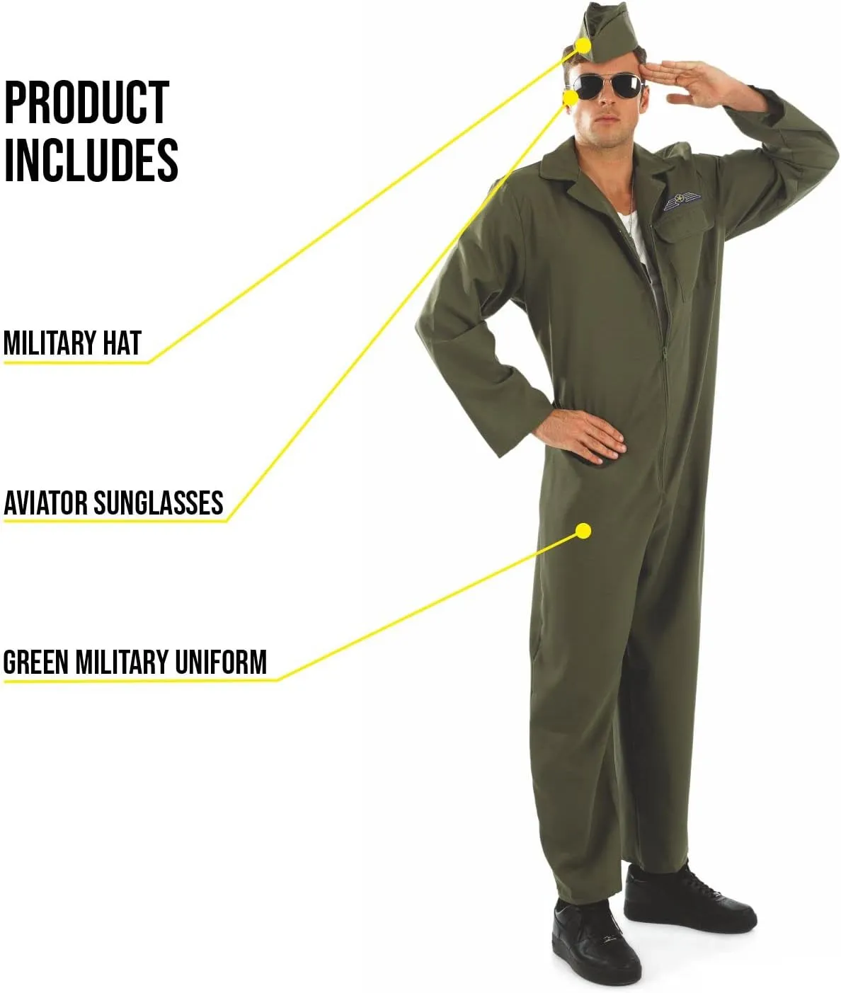fun shack mens Mens Aviator Flightsuit