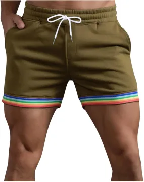 Gym Shorts for Men Slim-Fit Elastic Beach Shorts Gym Basketball Lightweight Classic Regular Activewear Pants
