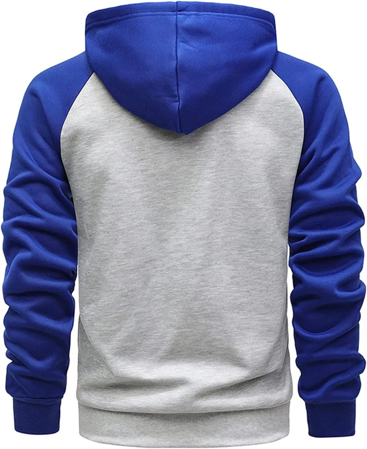 Hoodies for Men Zip Up Color Block Fleece Sweatshirts Fashion Casual Workout Long Sleeve Jacket Coats with Pocket