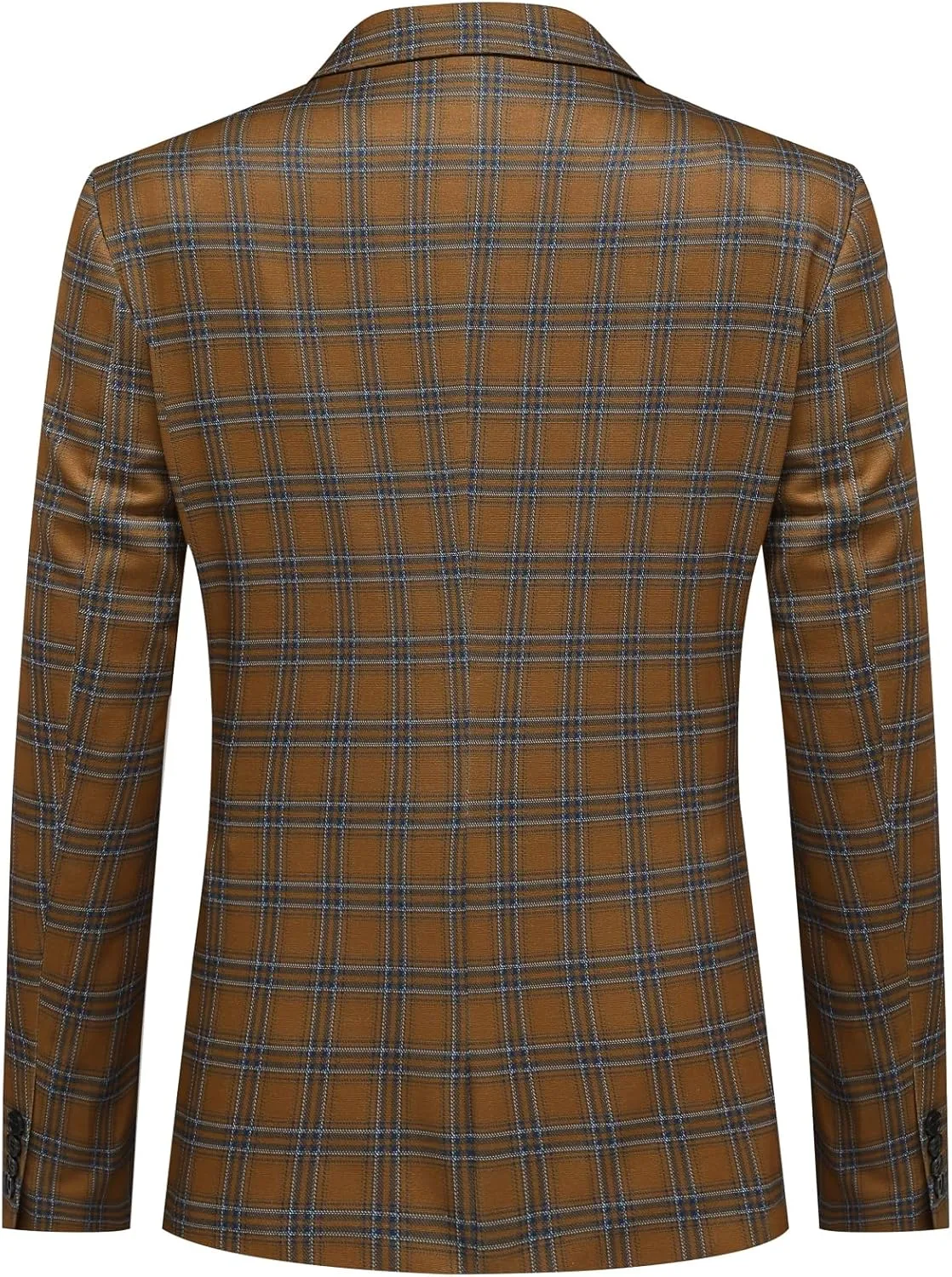 Iynnijoy Mens 2 Piece Slim Fit Suit Casual Plaid Tuxedo Suit for Men Party Wedding Business Dress Suit Set