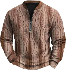 Jackets For Men Loose 3D Printed Zipper Long Sleeved Hoodie Yellow Hoodie Mens Windbreakers Mens Big And Tall