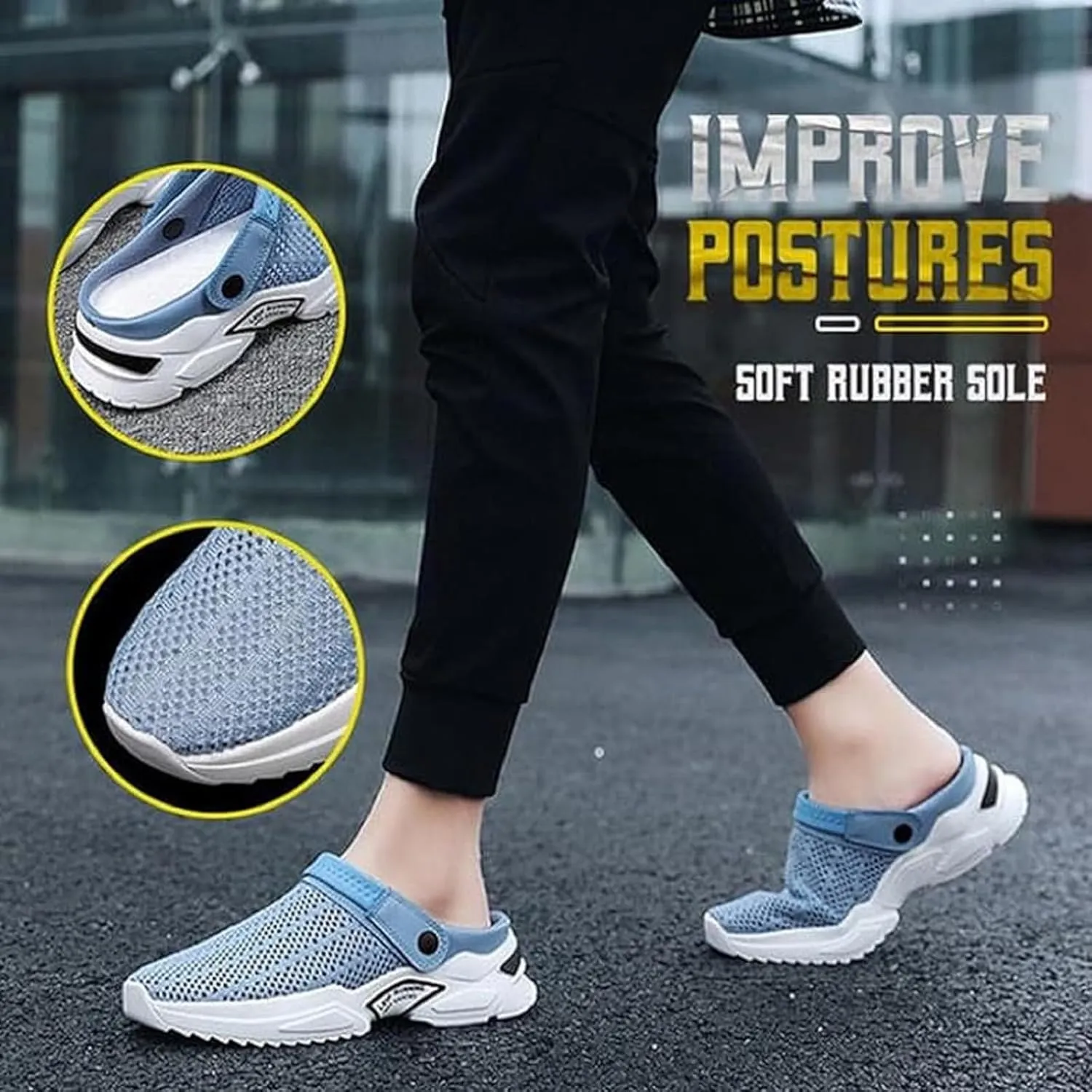 Jerrycherries Orthopedic Shoes, Mens Orthopedic Hollow-Out Summer Sandals, Mesh Shoes Breathable with Arch Support