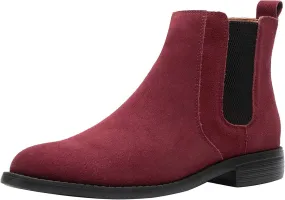 JIONS Men Chelsea Slip On Suede Boots Lightweight Leather Casual Dress Ankle Shoes