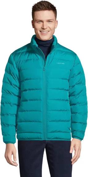 Lands' End Mens Puffer Down Jacket Spade Blue Regular X-Large