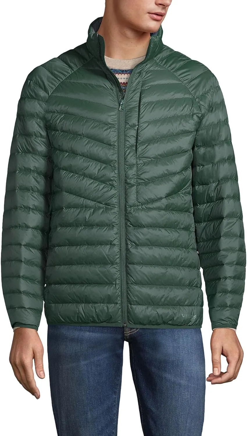 Lands' End Mens UL Packable Down Jacket Coat