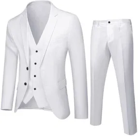 LCMTWX Men Suits Slim 3 Suit Business Wedding Party Jacket Vest & Pants Men Blazer Suit Pants For Men Men'S Casual Suits