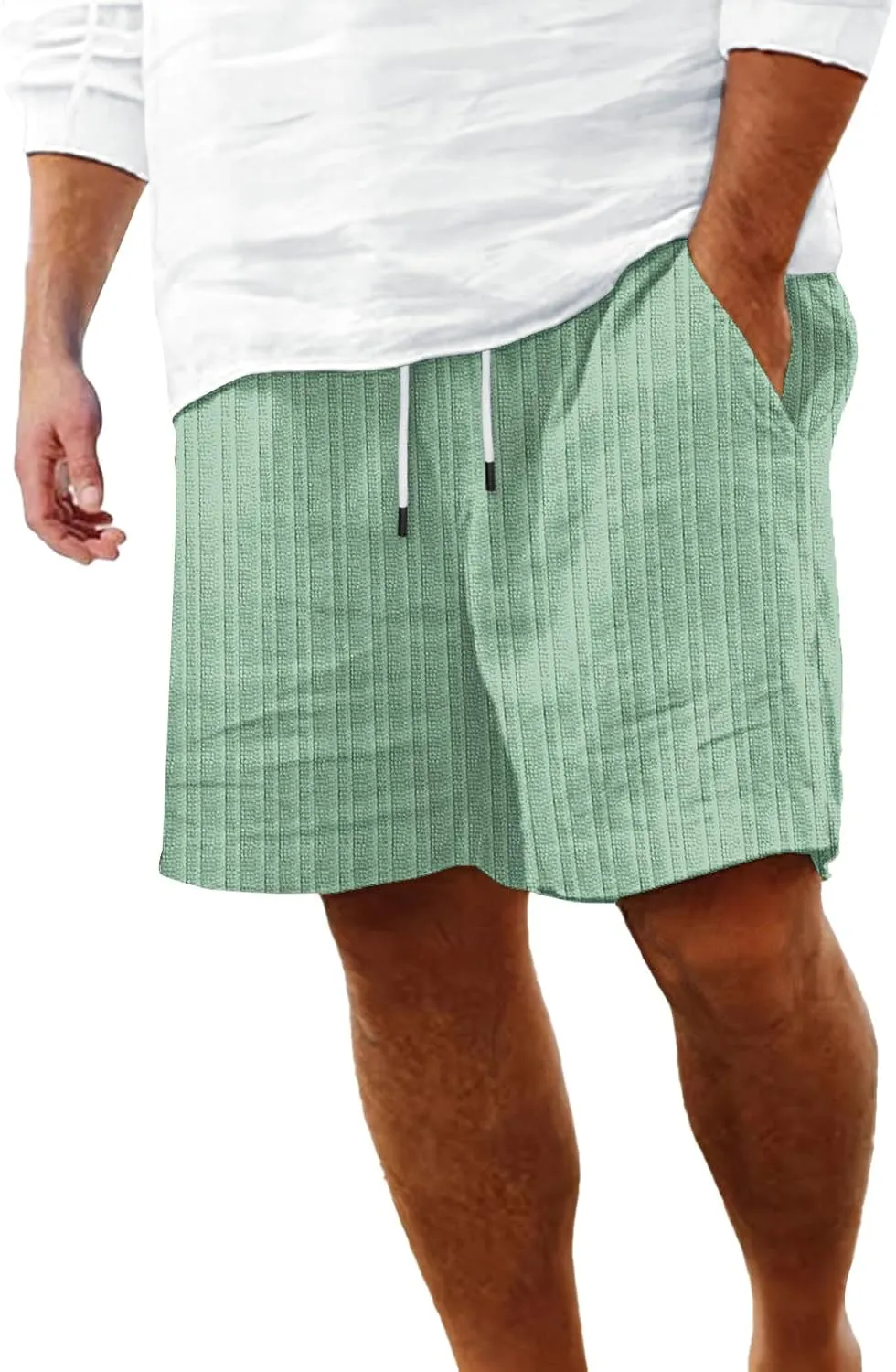LCMTWX Mens Shorts Casual Work Shorts Fashion Slim Five Minute Pants Beach Shorts Men's Cotton Blend Shorts Athletic Shorts