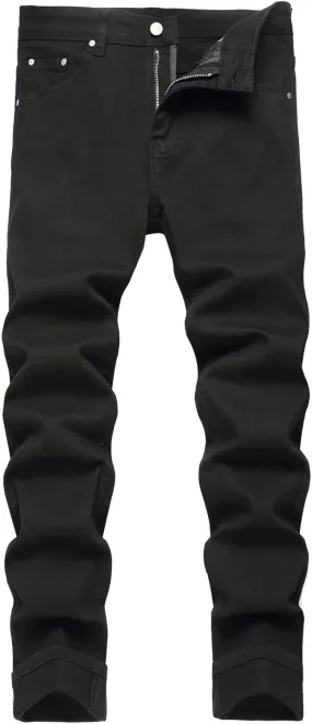 LZLER Mens Jeans Slim Fit Stretch Jeans Comfort Straight Casual Denim Pants for Men