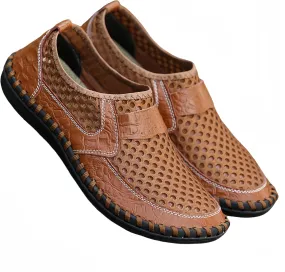 Men's Breathable Mesh Slip-On Loafer Shoes, Wear-Resistant Non-Slip Outdoor Shoes for Hiking, Spring and Summer Plus Size