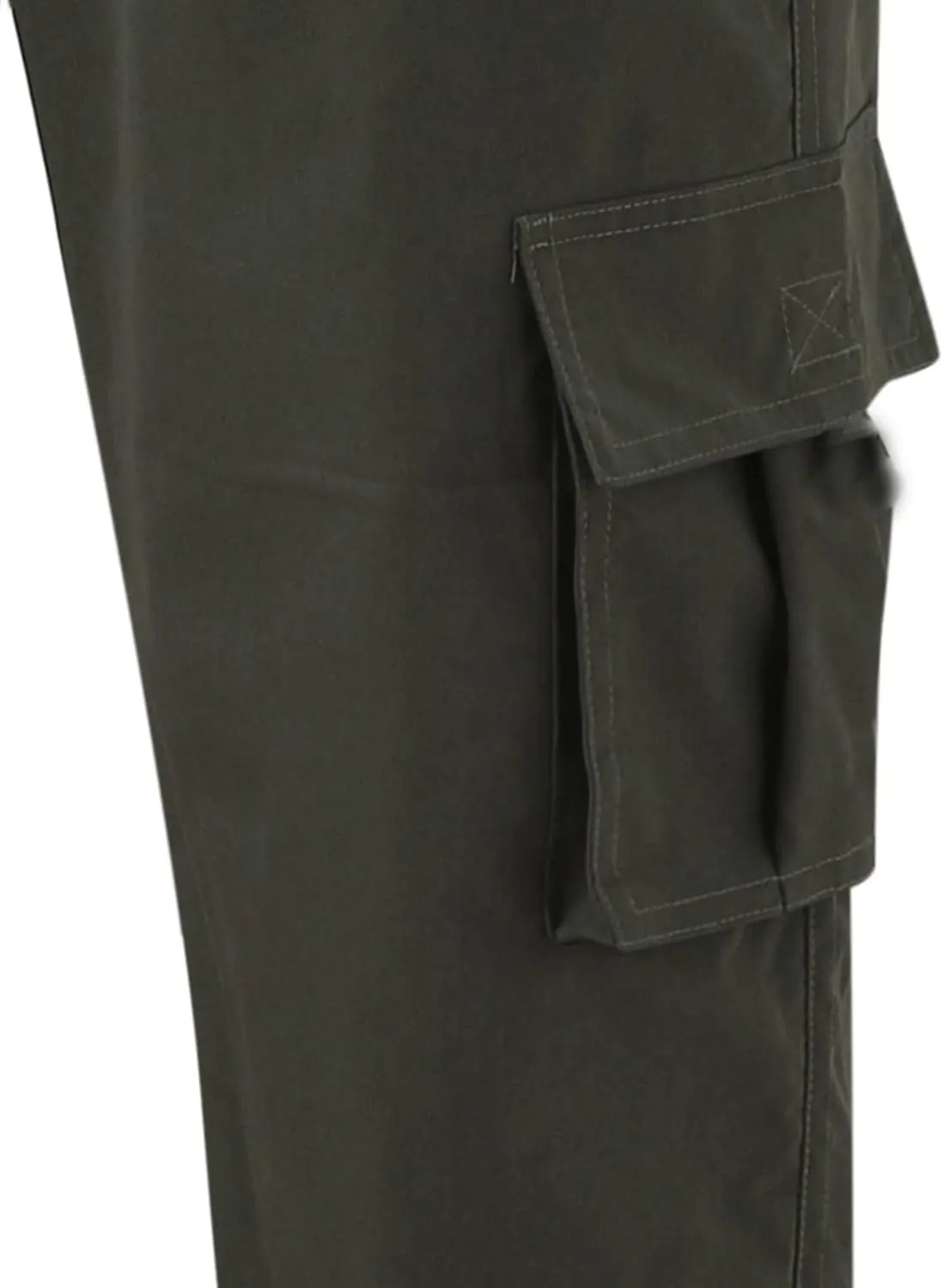 Mens Cargo Pants Casual and Warm Men's Solid Color Work Clothes Pockets and Tactical Pant Hiking Jogger for Men