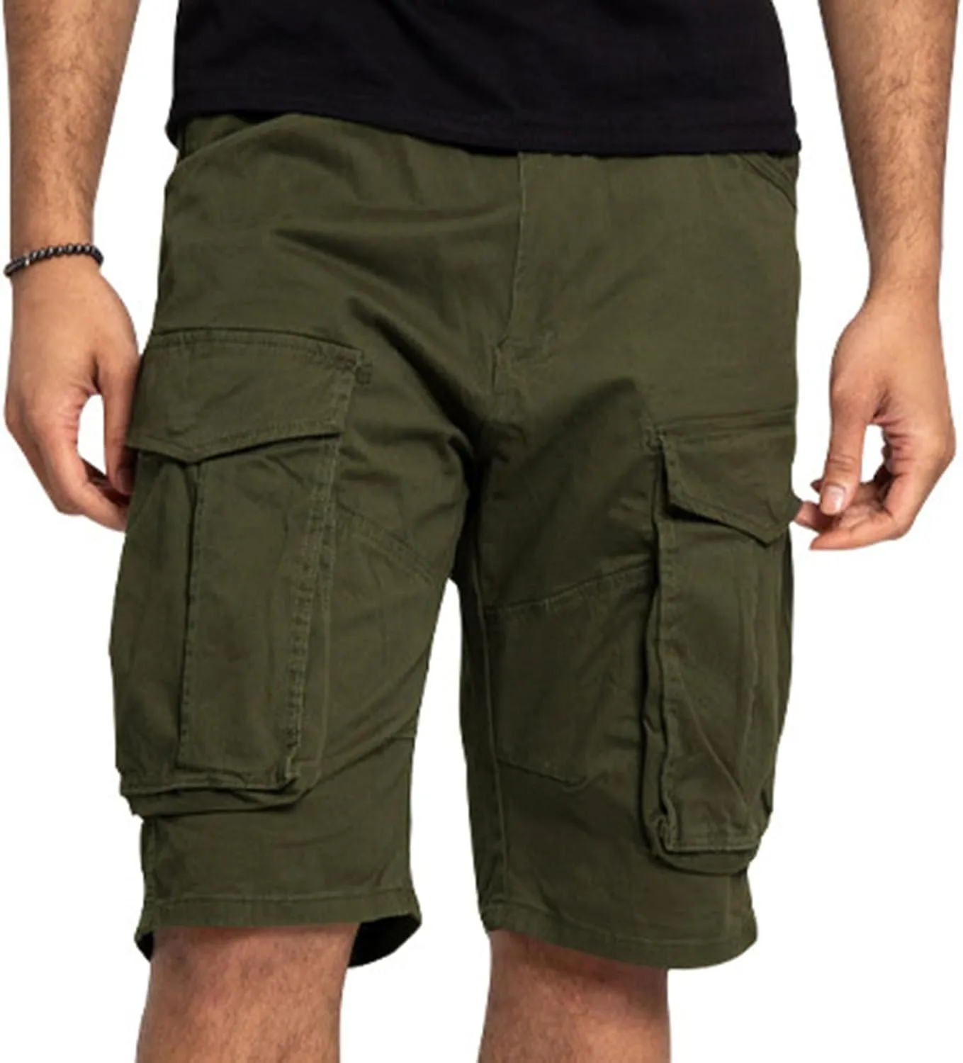 Mens Cargo Shorts 2025 Casual Twill Hiking Summer Pants Loose Solid Outdoor Fishing Baggy Shorts with 4 Pockets