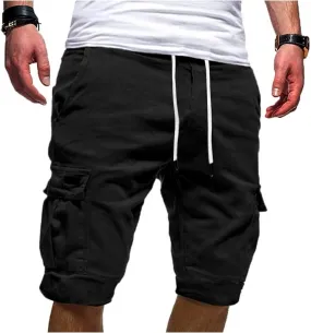 Mens Casual Cargo Shorts - 2025 Drawstring Stretch Summer Beach Shorts Chino Shorts Outdoor Hiking Shorts with 6 Pockets