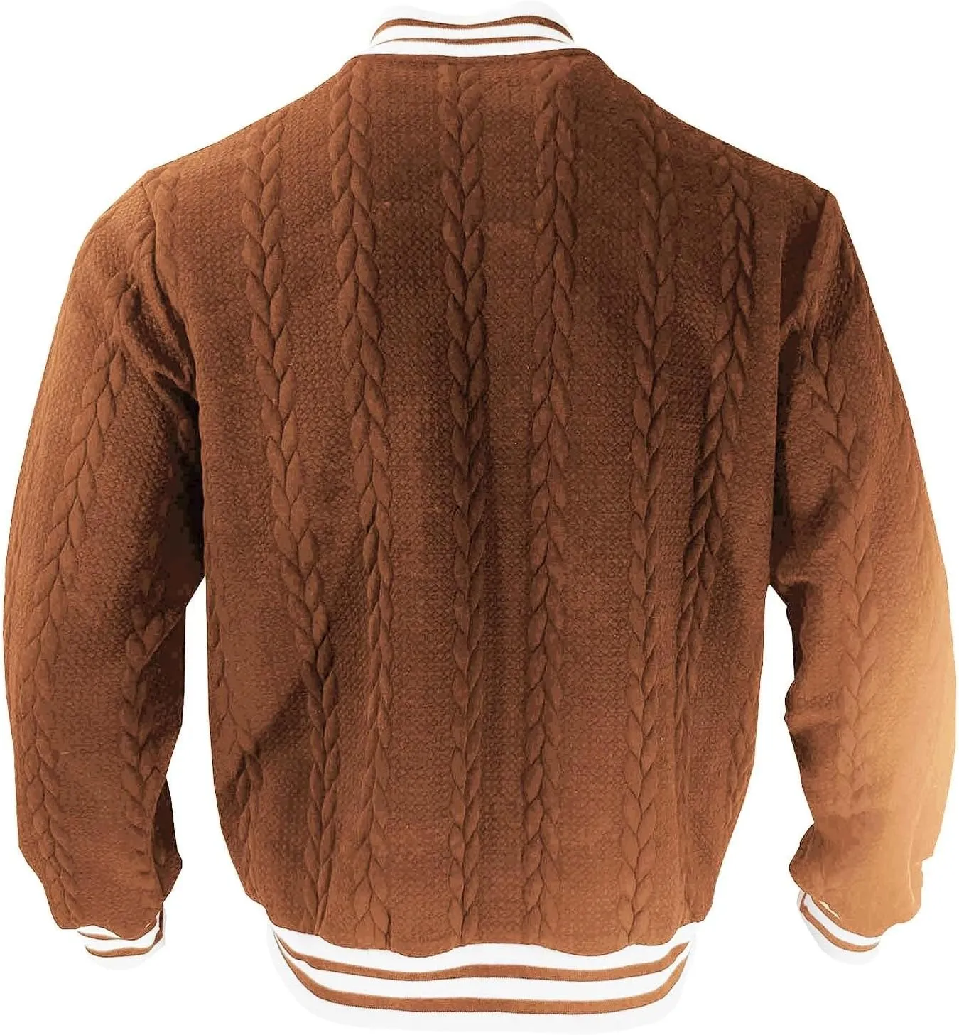 Men's Casual Varsity Jacket Classic Fit Vintage Buckle Jackets Lightweight Button Down Collarless Bomber Jackets