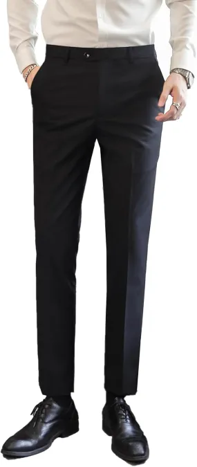 Mens Classic Suit Pants Straight Fit Modern Formal Dress Pants Separate Trousers