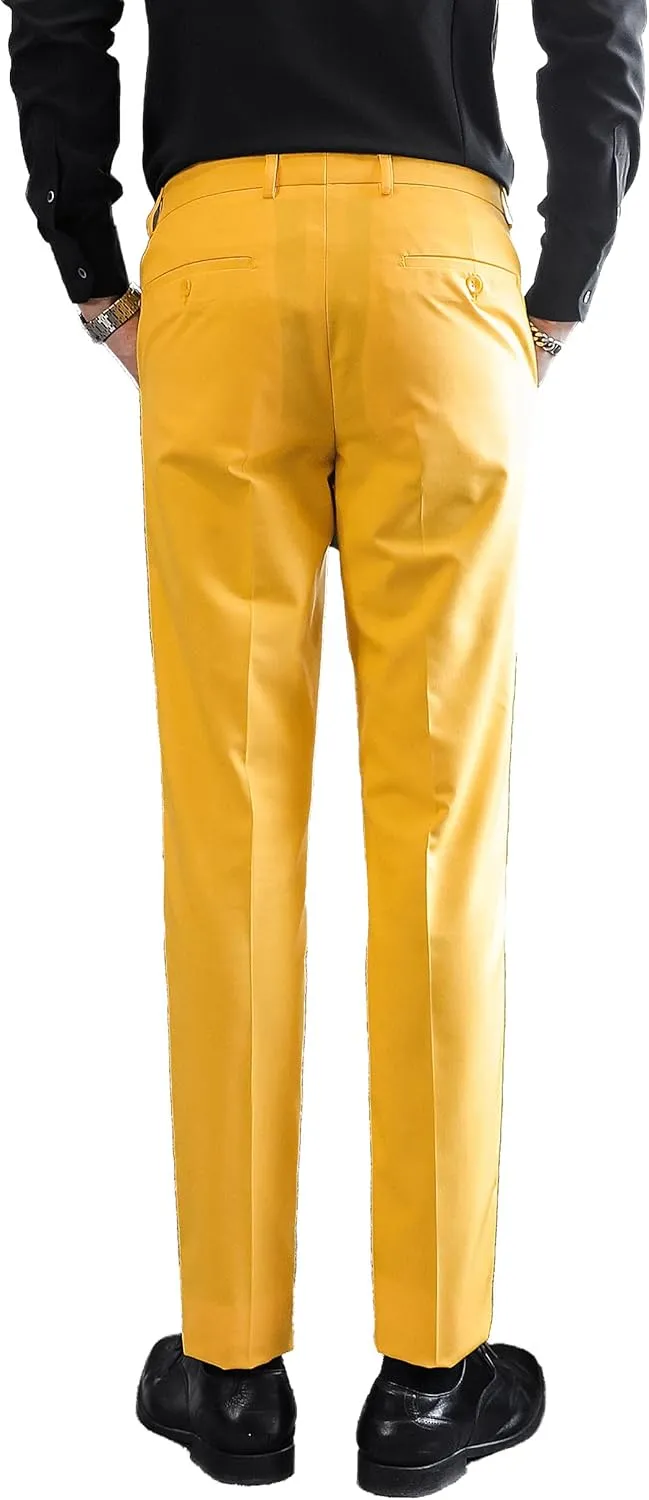 Mens Classic Suit Pants Straight Fit Modern Formal Dress Pants Separate Trousers
