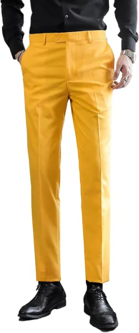 Mens Classic Suit Pants Straight Fit Modern Formal Dress Pants Separate Trousers