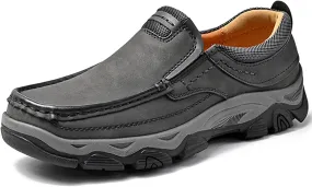 Men's Comfortable Waterproof Orthopedic Walking Shoes, Slip on Boots for Men Work Loafers, No Laces Lightweight Breathable Casual Sneaker, for Outdoor Hiking