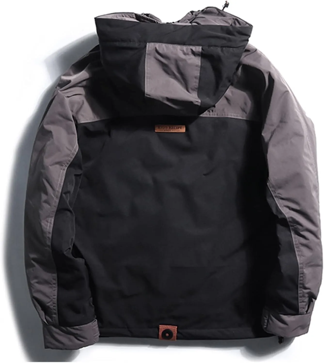 Mens down jacket Double Zippered Down Jacket Men's Winter Coat Warm Hooded Coat Parka Plus Size 5XL