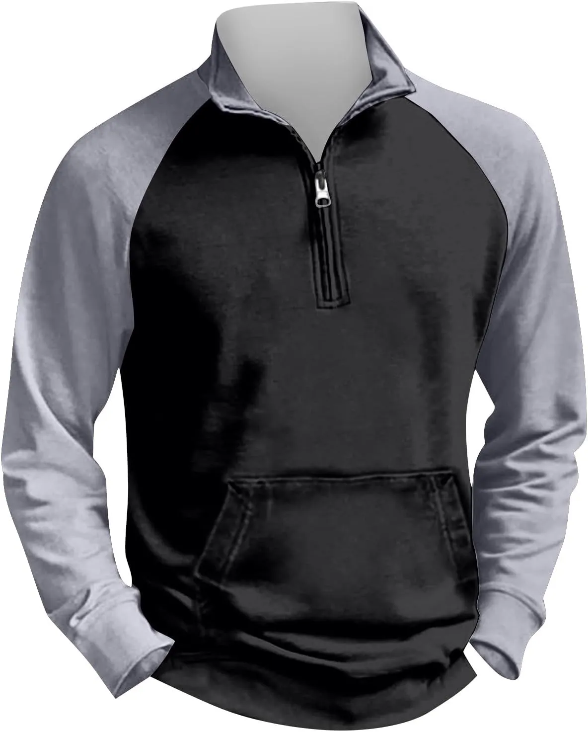 Men's Fashion Hoodies & Sweatshirts Outdoor Vintage V-Neck Button Long Sleeve Sports T Shirt Pullover, S-4XL