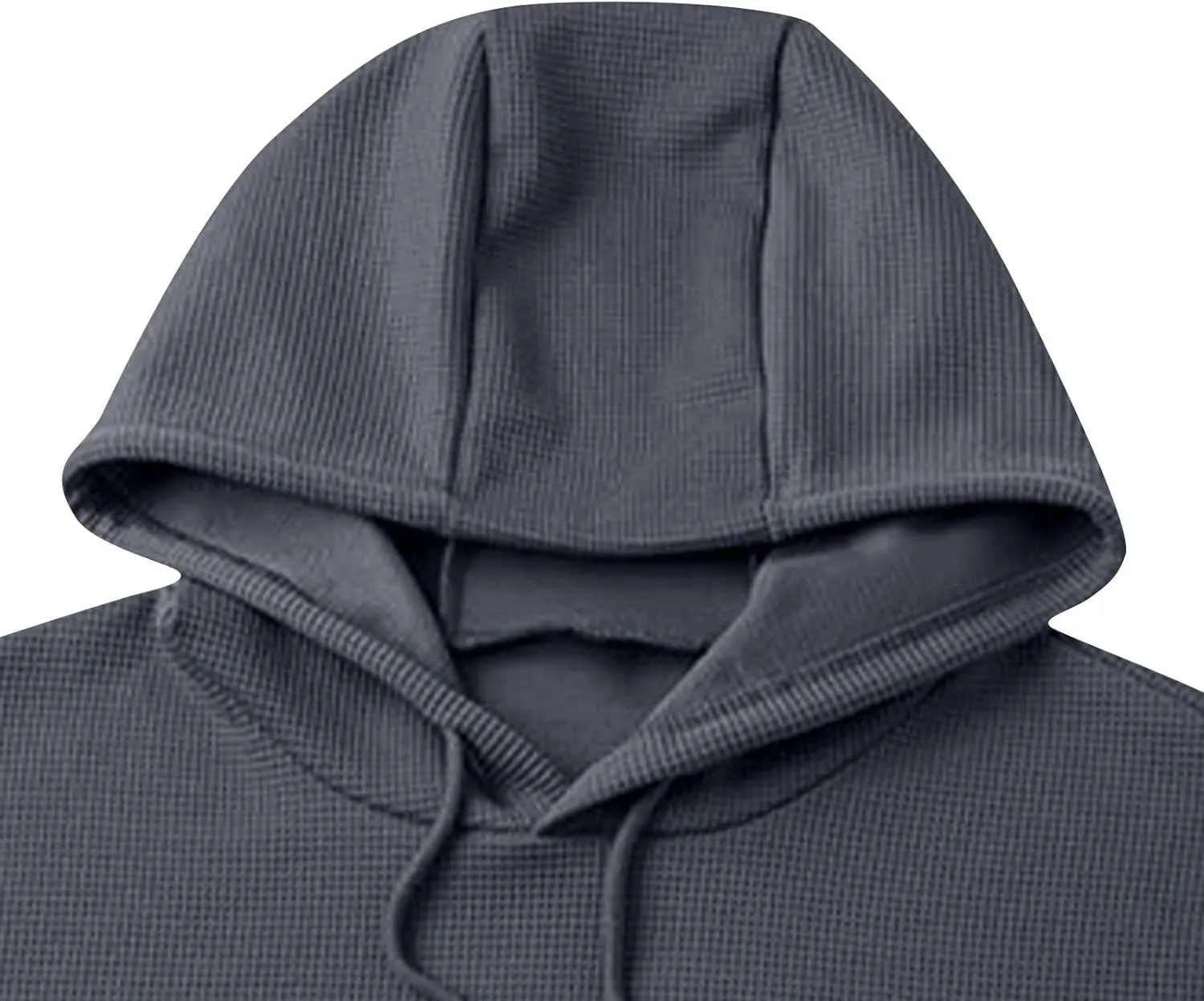 Mens Hooded Sweatshirts Pullover Causal Stylish Solid Long Sleeve Drawstring Gym Hooded Shirt Outdoor Fashion Top Tee