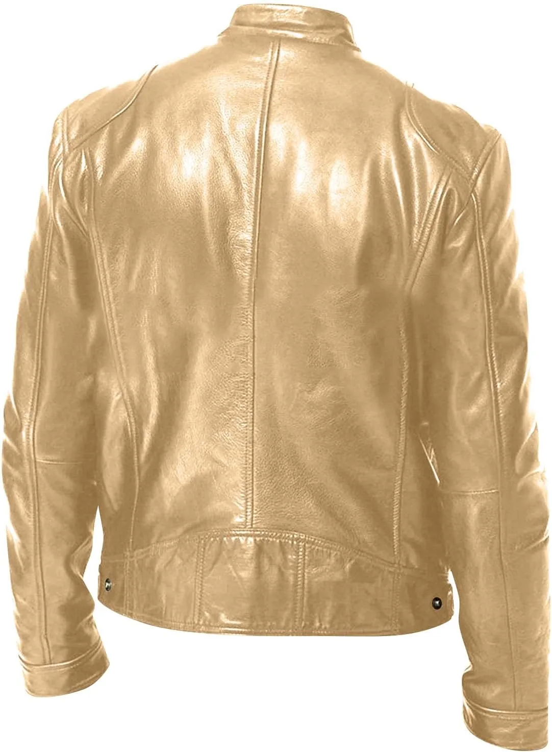 Men'S Leather & Faux Leather Jackets & Coats Fashion Men Autumn Winter Warm Casual Leather Zipper Long Sleeve Jacket Coat