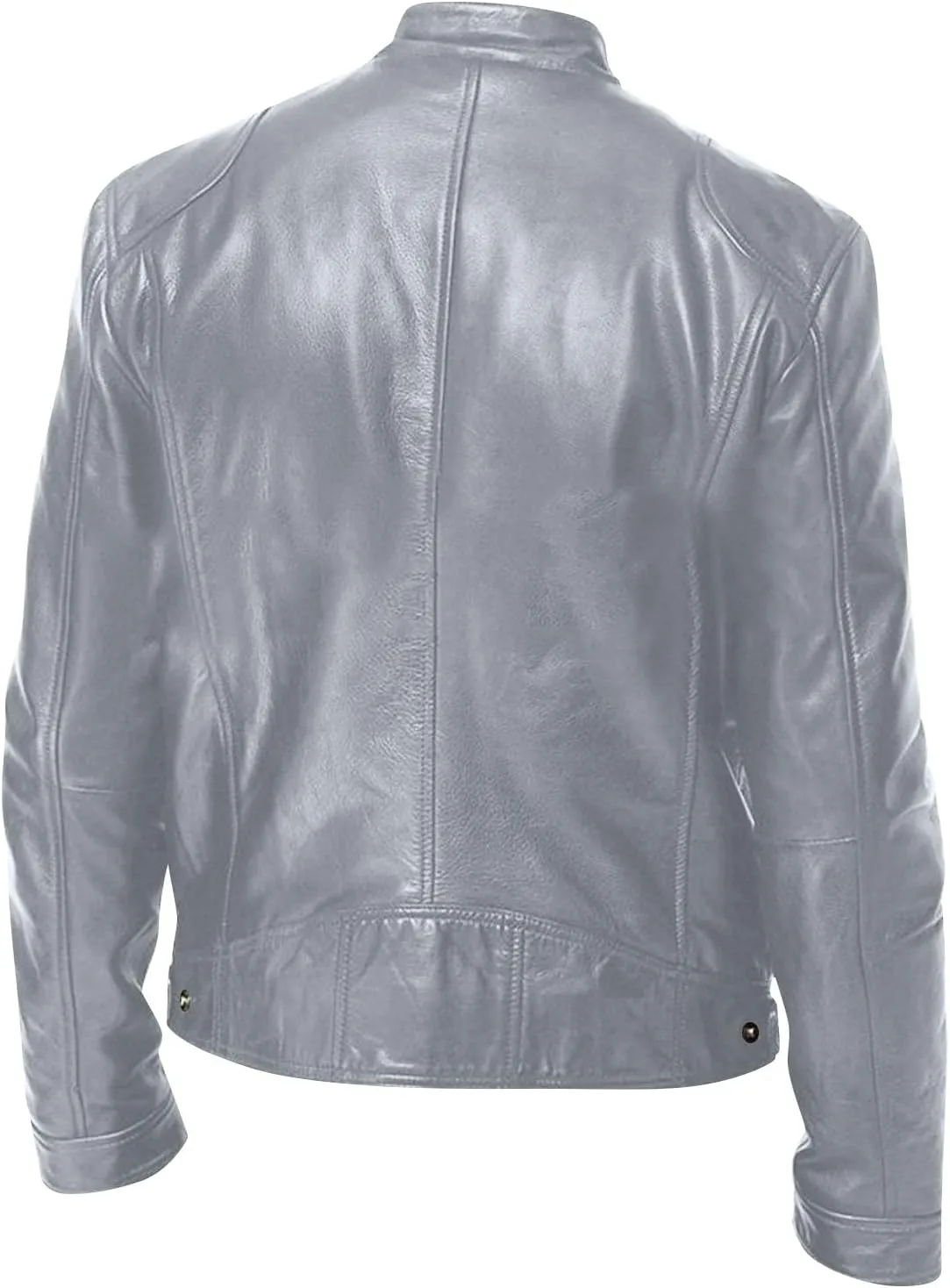 Men'S Leather & Faux Leather Jackets & Coats Fashion Men Autumn Winter Warm Casual Leather Zipper Long Sleeve Jacket Coat