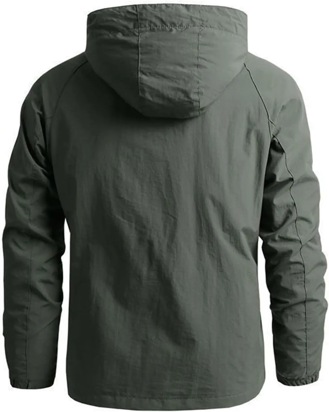 Men's Lightweight Waterproof Cargo Casual Hooded Jacket Softshell Raincoat Outdoor Mountain Hiking Windbreaker Coats