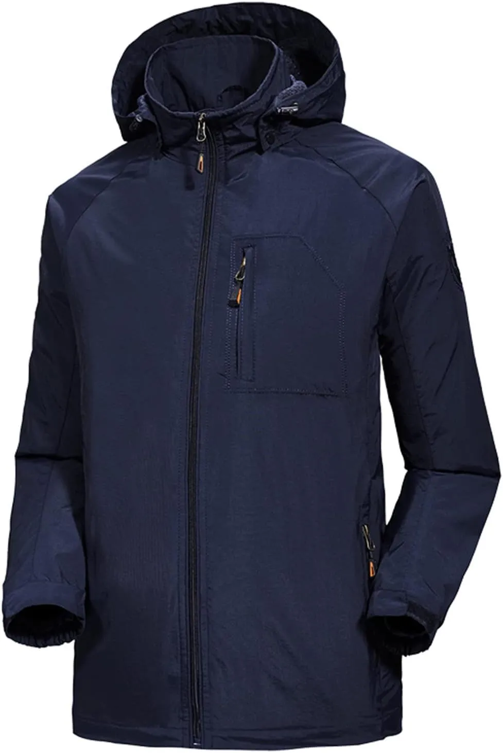 Mens Lightweight Waterproof Jacket Loose Windproof Windbreaker Outdoor Camping Hiking Mountain Jacket Coat with Hood