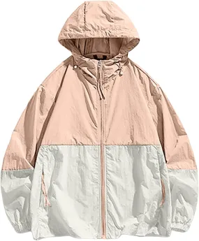 Men's Lightweight Windbreaker Jackets Outdoor Hooded Pocket Raincoat Jacket Men Zipper Cardigan Sweater Men's Cardigan