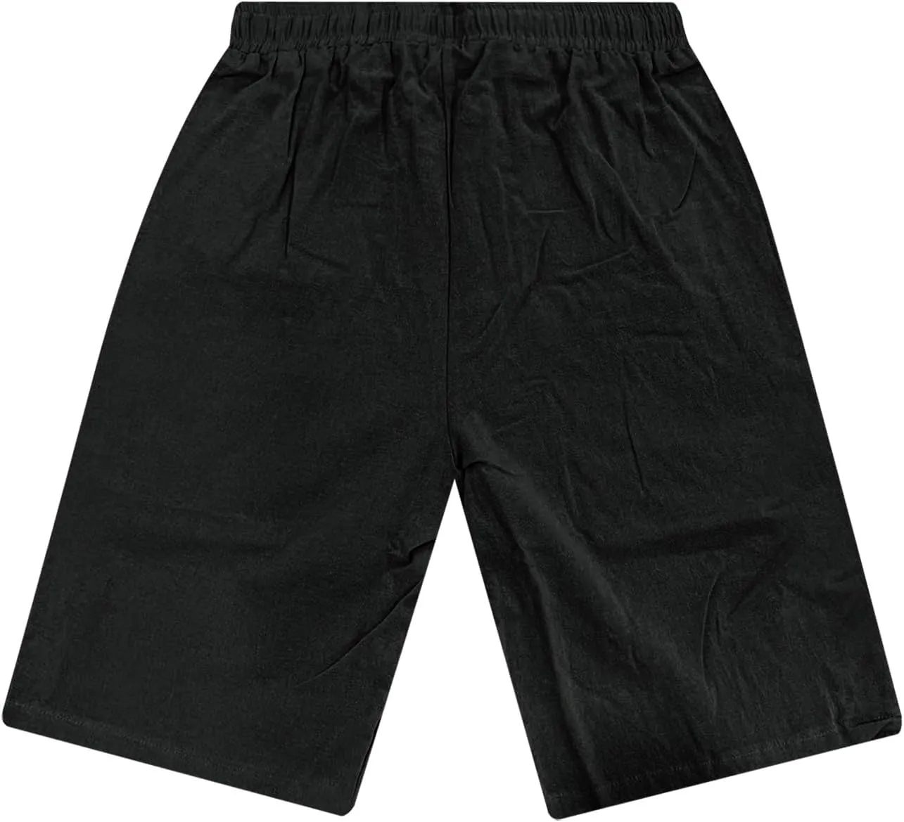 Men's Linen Shorts Summer Cotton Elastic Waist Drawstring Short Casual Beach Outfits with Pockets