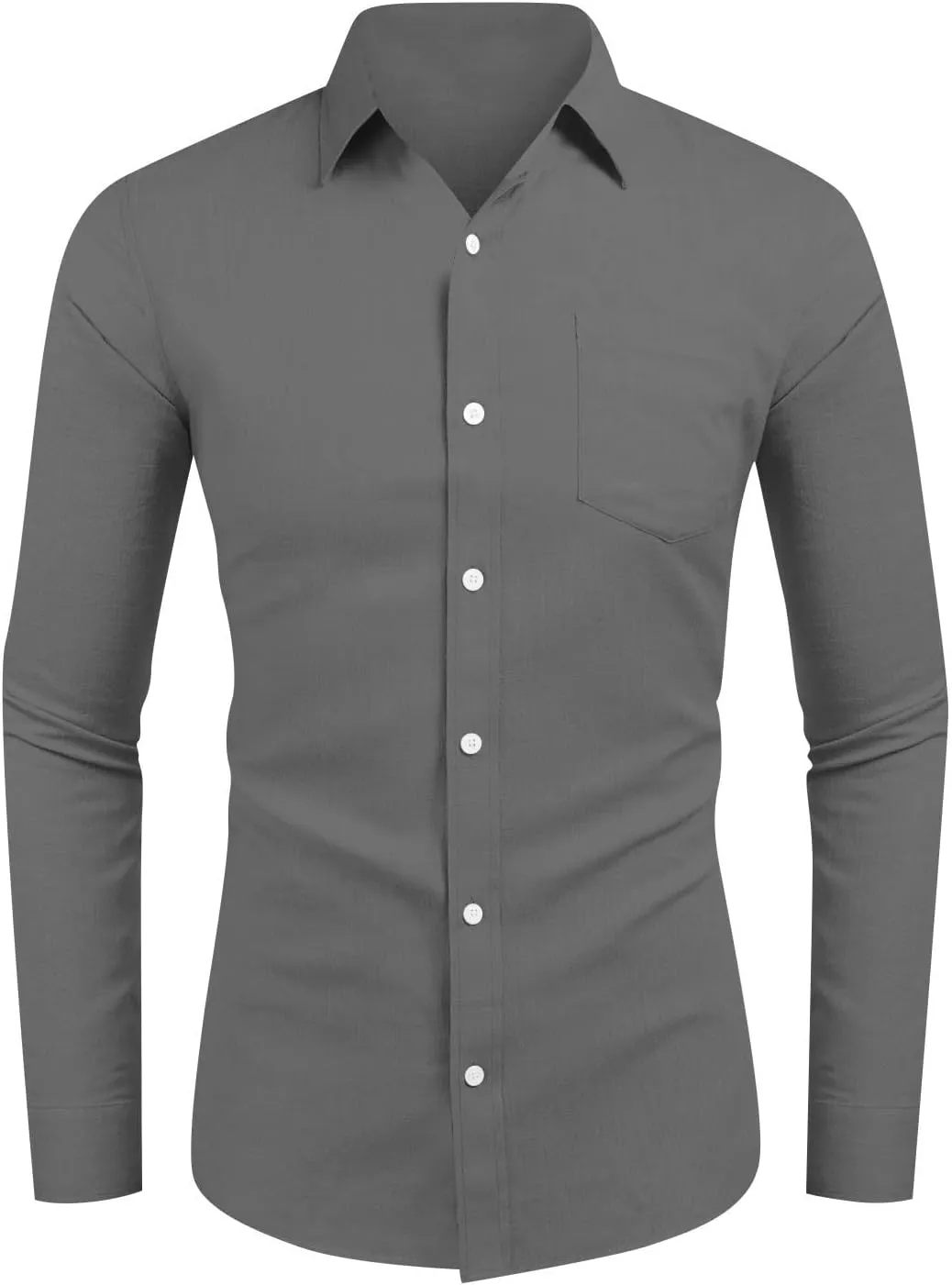Mens Long Sleeve Button Down Shirts Casual Simple Solid Tops for Men Funny Print Party Dress Shirt Holiday Outfits