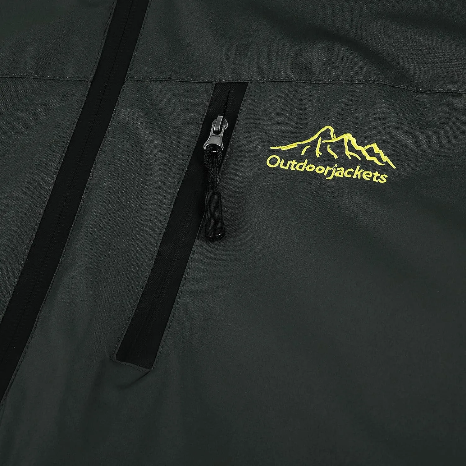 Men's Outdoor Waterproof Jacket Lightweight Zipper Hooded Coat Hiking Travel Windbreaker Outwear Trench Coat