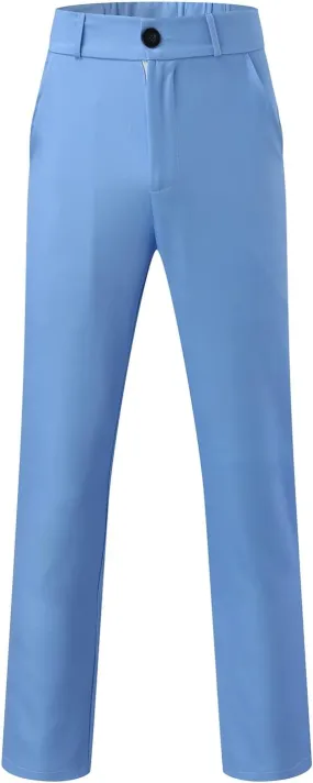 Men's Pants Classic Bright Color Slim Fit Expandable Waist Stretch Hidden Skinny Lightweight Premium Dress Pants