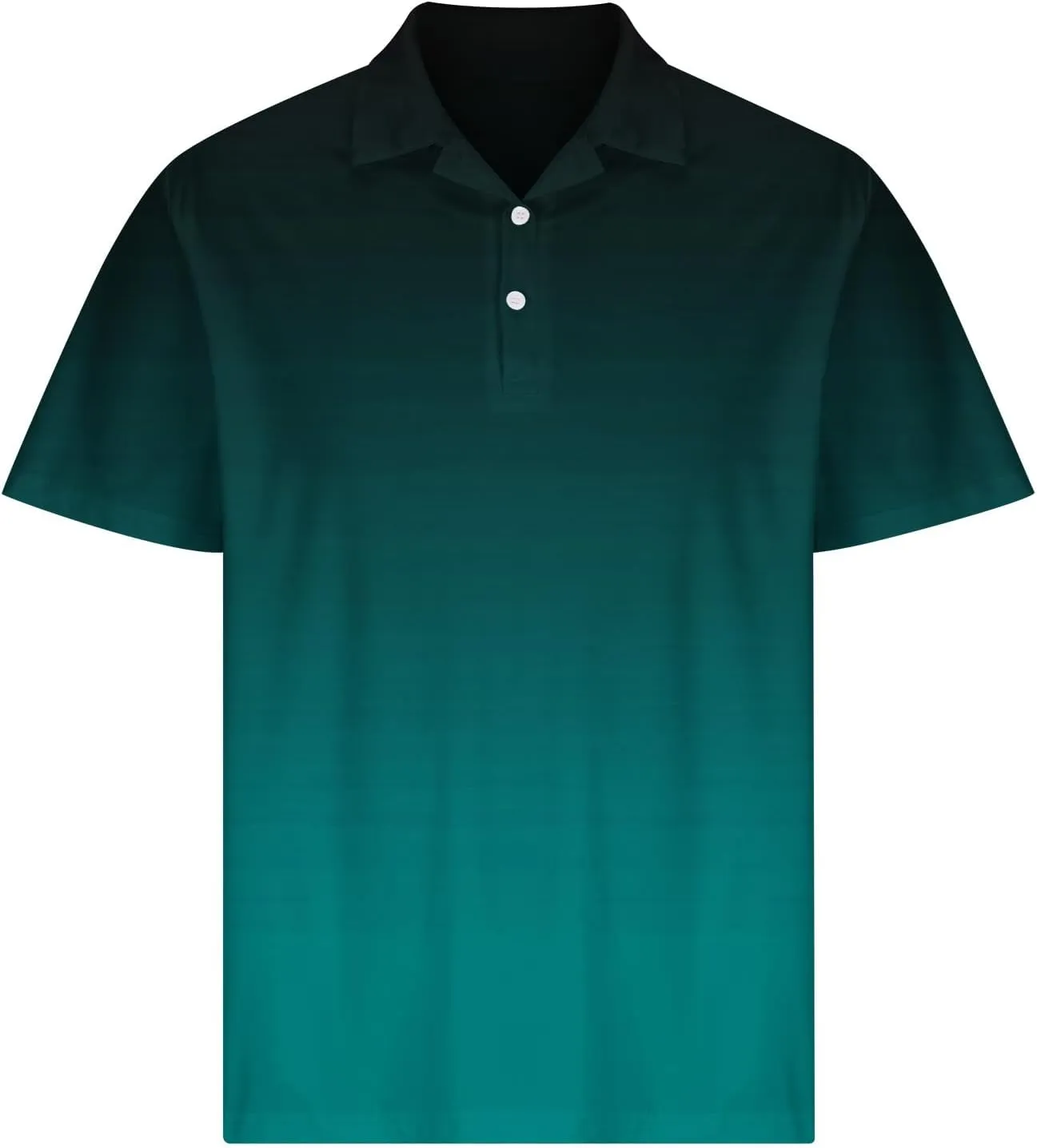 Men's Polo Shirts Fashion Gradient Color Short Sleeve Pullover Casual Lightweight Golf T Shirt Lapel Blouse
