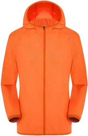 Mens Rain Coat Softshell Lightweight Waterproof Jacket Windproof Rain Hooded Jackets for Men Hiking Cycling Travel
