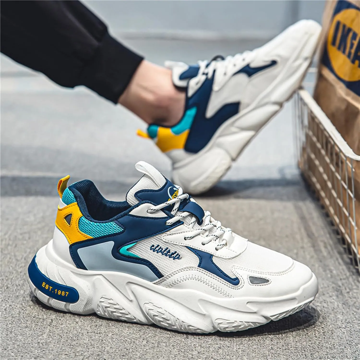 Mens Running Tennis Walking Shoes Cushioning Mens Sneakers Workout Casual Sports Shoes for Men