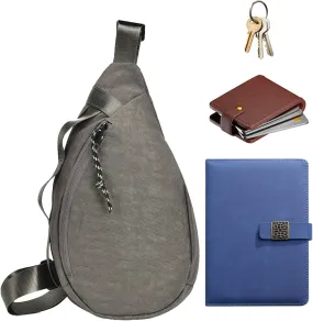 Mens Sling Bag - Anti-Theft Chest Bag | Casual Mens crossbodys, Lightweight Travel Bag, Large Capacity Man Purse with